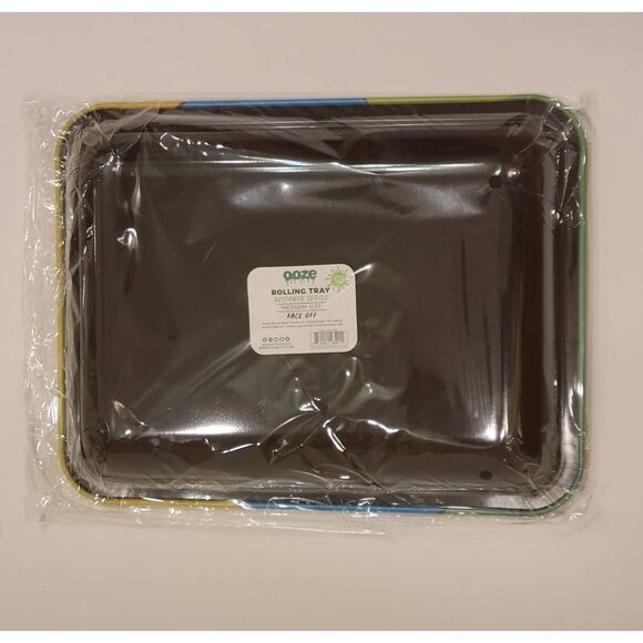 OOZE Branded Metal Tray Face Off Medium tray 10"x7.75" Yellow Green - Picture 5 of 5